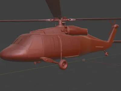h60 helicopter Free 3D model
