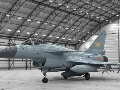 Chengdu J10 B Chinese Air Force Armed 3D model