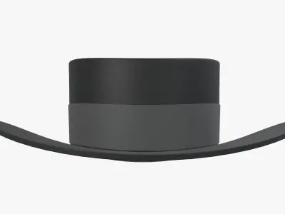 Black classic hat 02 Free 3D model