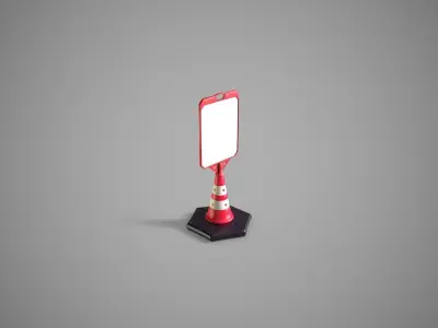 Traffic Cone  Low-poly 3D model purchase
