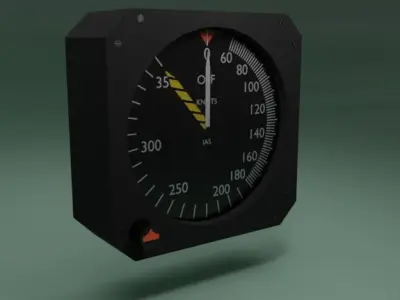 Airspeed Indicator 3D model purchase
