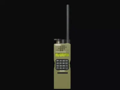 Radio military Low-poly 3D model