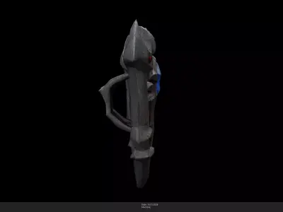 Stylized Knights Shield Game Ready - AI Low-poly 3D model