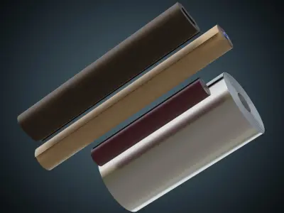 Leather And Steel Rolls 1 Basic Low-poly 3D model