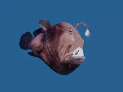 angler fish 3D model purchase