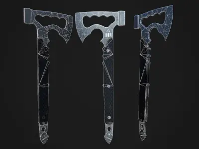 Modern Axe 08 Low-poly 3D model