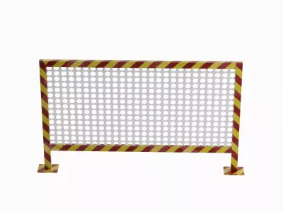 Road Barricade B 02 Low-poly 3D model