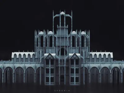 Gondor Catedral Low-poly 3D model
