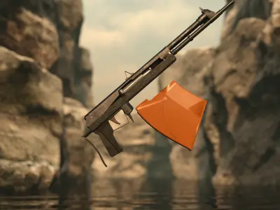 Aps Underwater Gun for G8F 3D model