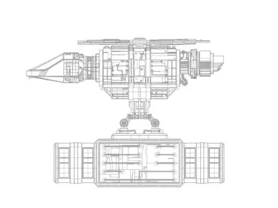 CARSON - Light Freight Space Ship 3D model