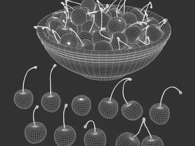 Cherries Fruit Bowl Food Model  buy