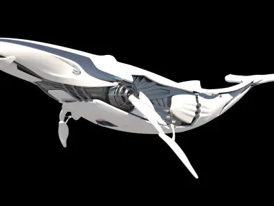 Sci-Fi Whale 3D model