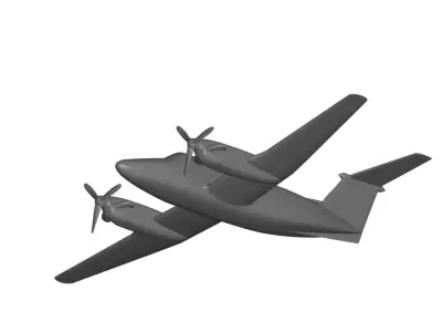 BEECHCRAFT KING AIR B200 3D model buy