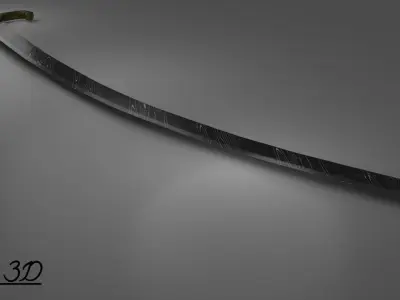 Damascus Steel Sabre Low-poly 3D model