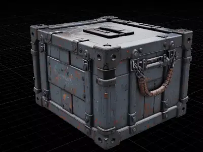 Loot Crate 3D Model Industrial Supply Box Bg Scene  Low-poly 3D model