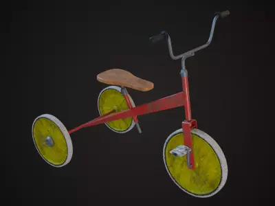 Vintage Tricycle for Children 3D model