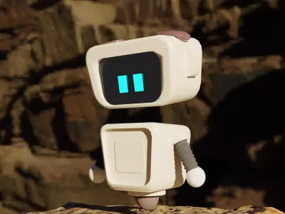 Robot Model Low-poly 3D model buy