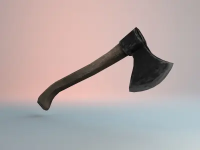 Axe Wooden Model Low-poly 3D model