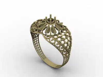 RL 01 TO 50 STONE RINGS COMPETE LOT 3D print model