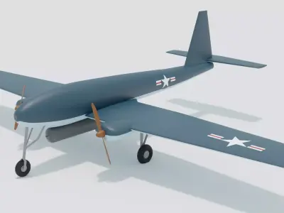 Interstate TDR-1 Low-poly 3D model