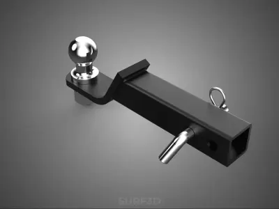 RECEIVER HITCH BALL DRAWBAR JOINT TOW TOWING MOUNT TRAILER PIN 3D model