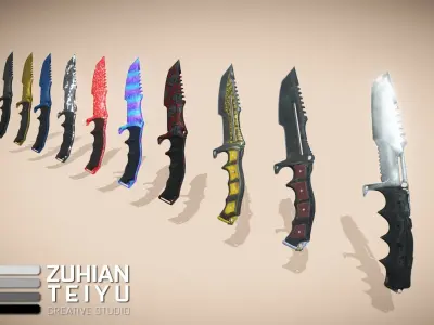 Tactical Knives 3D model