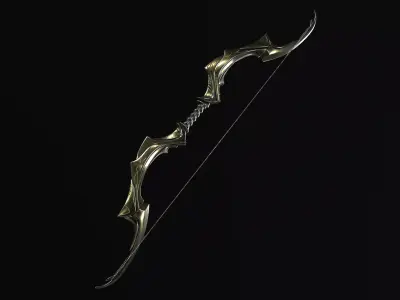 Fantasy Bow Low-poly 3D model