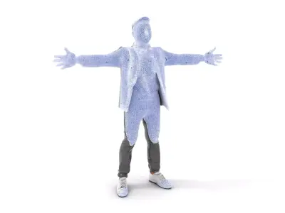Businessman Model Pack with Gray Suit and Watch Low-poly 3D model