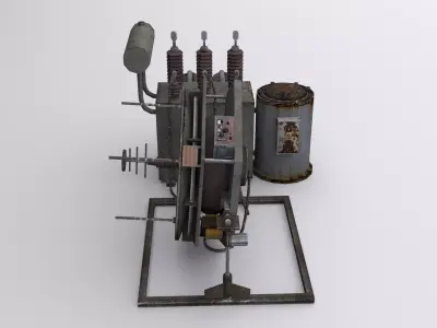Military Radar Low-poly 3D model