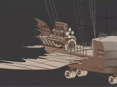 air ship 3D model purchase