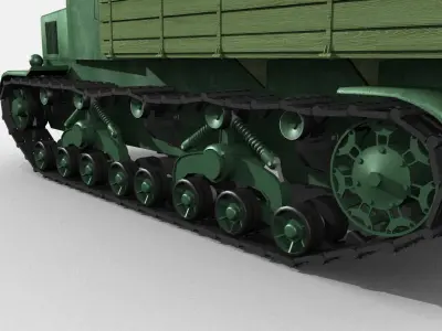 Voroshilovech russian tank - russian tank Low-poly 3D model