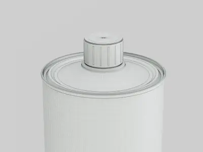1L liquid tin can 3D model