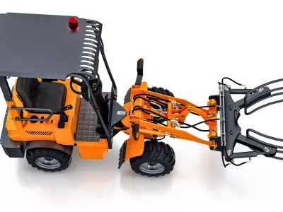 Bale Loading Machine  Industrial Recycling Asset 01 Low-poly 3D model