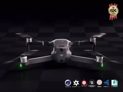 DJI Mavic 2 Pro Low-poly 3D model