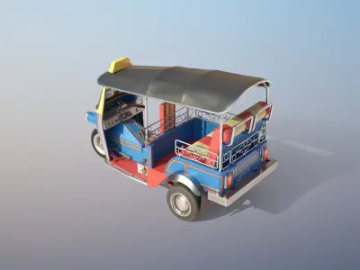 Tuk Tuk - Low-poly 3D model purchase