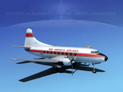 Martin 202 Mid America Regional 3D model