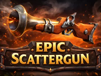 Stylized Fantasy Scattergun Handpainted Game Ready 3D Model Low-poly 3D model