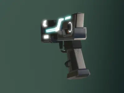 Sci Fi Light Gun Low-poly 3D model