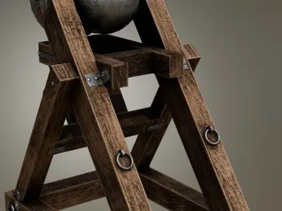 Medieval Petard Free low-poly 3D model