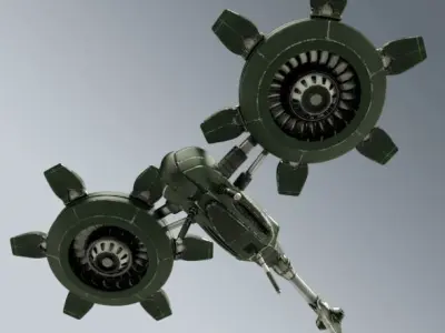 Sci-Fi helicopter 3D model
