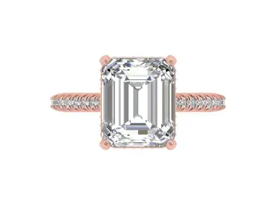  Emerald Art Deco Ring 3D print model get