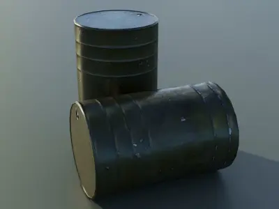 Barrel 01 Low-poly 3D model
