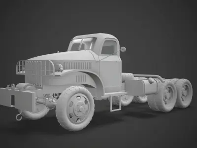 GMC CCKW Cargo Truck High Poly 3D model