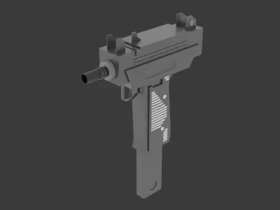 UZI Low-poly 3D model Low-poly 3D model