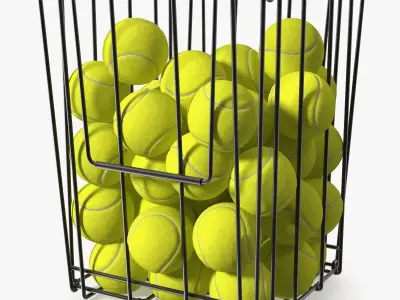 Wire Tennis Ball Hopper Basket 3D model