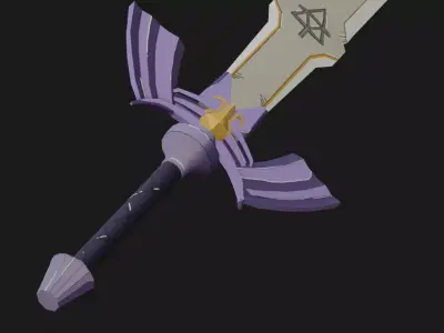 Aetherblade of the Arcane Star Low-poly 3D model