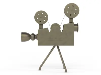 Antique Movie Camera 3D model