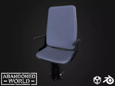 Train Drivers Seat Low-poly 3D model