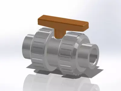 Pvc 34 ball valve Free 3D model