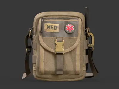 Military medical bag 3D model